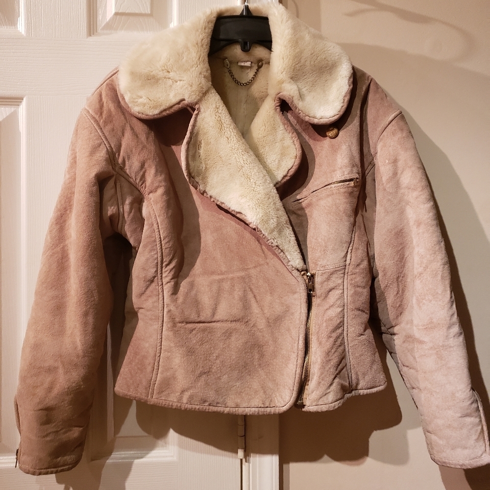 Synergy Ventage Suede Jacket with Faux Fur Lining - Picture 2 of 11